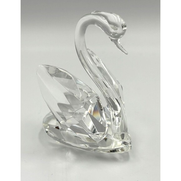 VTG *Bohemian*Crystal*Swan Figurine * From Czechoslovakia Wedding Decor Topper - Picture 1 of 7